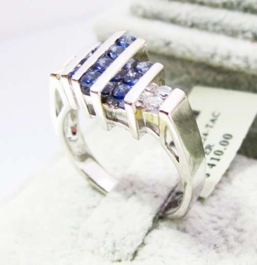 ***IN STOCK***REAL STONES!!! DARK TANZANITE AND SOLID STERLING SILVER RING