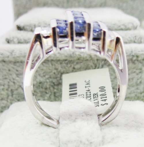 ***IN STOCK***REAL STONES!!! DARK TANZANITE AND SOLID STERLING SILVER RING