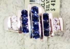 ***IN STOCK***REAL STONES!!! DARK TANZANITE AND SOLID STERLING SILVER RING