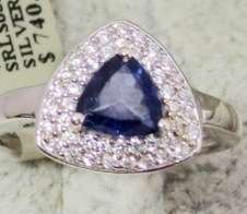 ***IN STOCK***REAL STONES!!! DARK TANZANITE AND SOLID STERLING SILVER RING