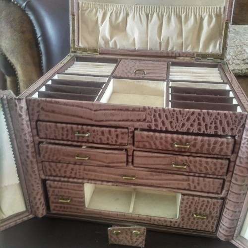 Large jewelry box with drawers