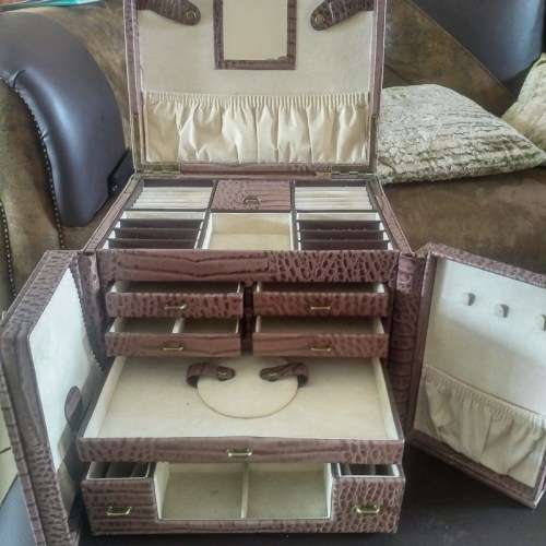 Large jewelry box with drawers