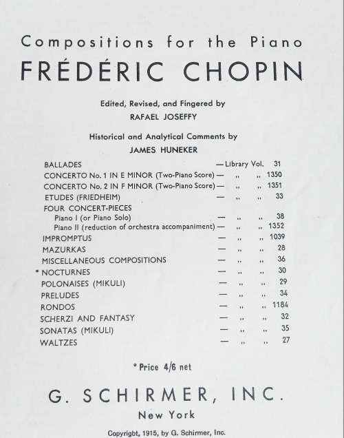 Chopin Nocturnes for Piano - Advance playing