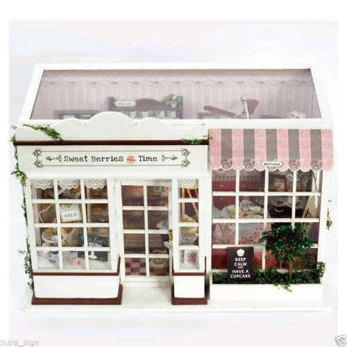 "IN STOCK" DIY Wooden 3D Dollhouse Romantic Scene Sweet Time Kits With Furniture X-Mas Gift