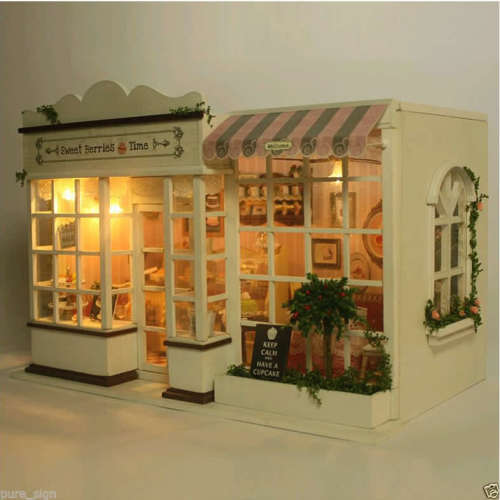 "IN STOCK" DIY Wooden 3D Dollhouse Romantic Scene Sweet Time Kits With Furniture X-Mas Gift