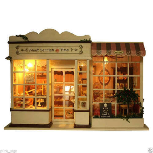 "IN STOCK" DIY Wooden 3D Dollhouse Romantic Scene Sweet Time Kits With Furniture X-Mas Gift