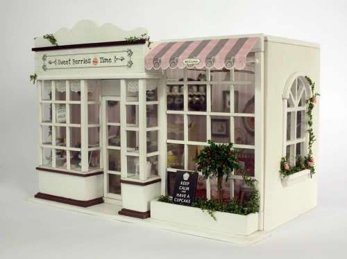 "IN STOCK" DIY Wooden 3D Dollhouse Romantic Scene Sweet Time Kits With Furniture X-Mas Gift