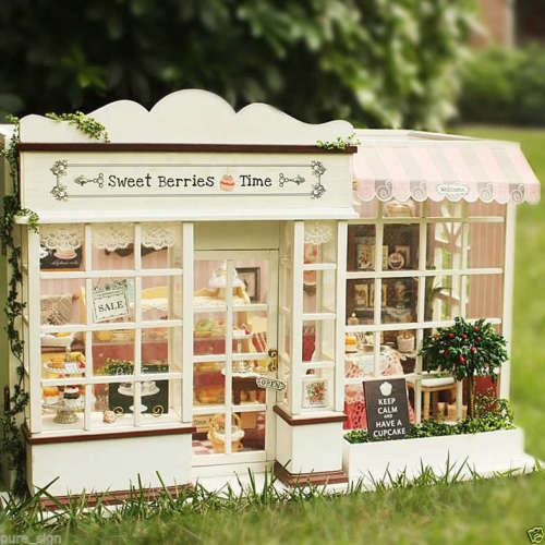 "IN STOCK" DIY Wooden 3D Dollhouse Romantic Scene Sweet Time Kits With Furniture X-Mas Gift
