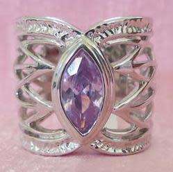 ***IN STOCK!!*** HEAVY  solid Silver Bulky CZ ring