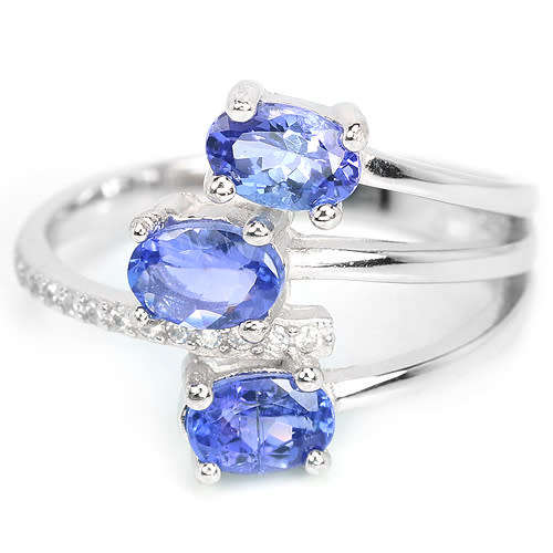***IN STOCK!!***REAL GEMSTONES***AAA BLUE TANZANITE OVAL STERLING 925 SILVER RING 8