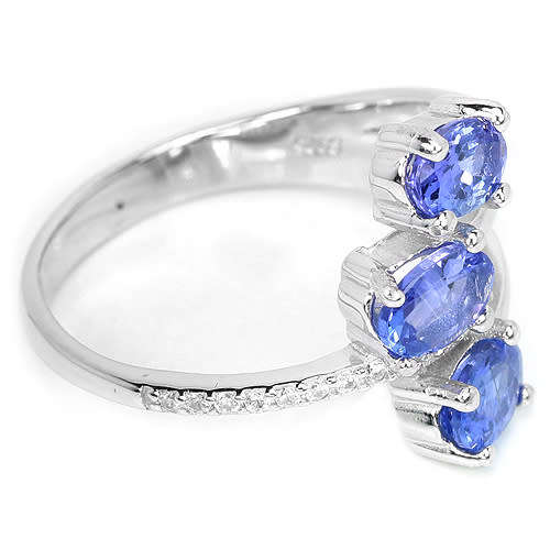 ***IN STOCK!!***REAL GEMSTONES***AAA BLUE TANZANITE OVAL STERLING 925 SILVER RING 8