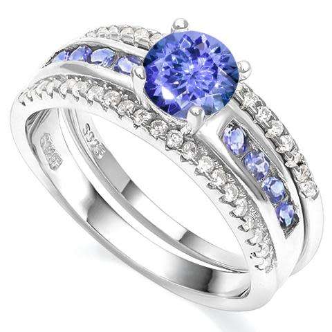 Genuine Tanzanite 925 Sterling Silver Ring