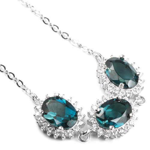 "IN STOCK" LONDON BLUE TOPAZ OVAL STERLING 925 SILVER BRACELET 8.5