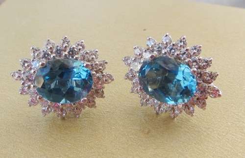 **IN STOCK!!** Real earthmined topaz set in solid sterling silver