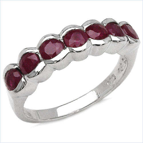 ***R2 960*** 1.26CTW Genuine Ruby .925 Sterling Silver Ring