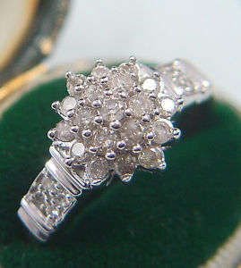 ***R16 350*** DAZZLING 0.50CT DIAMOND CLUSTER RING 9CT GOLD