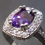 **R1 599** Amethyst and Topaz solid sterling silver ring