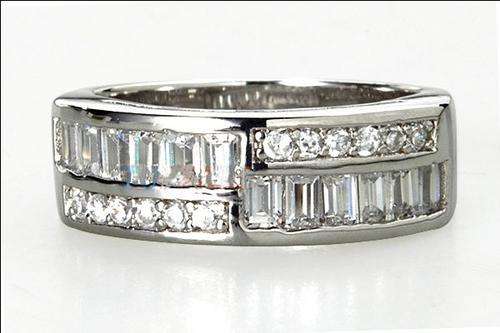 **R1 799** 925 sterling silver, rhodium plated, inlaid with baguette topaz