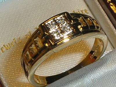 9CT SOLID GOLD REAL PAVE SET DIAMOND ETERNITY RING - N