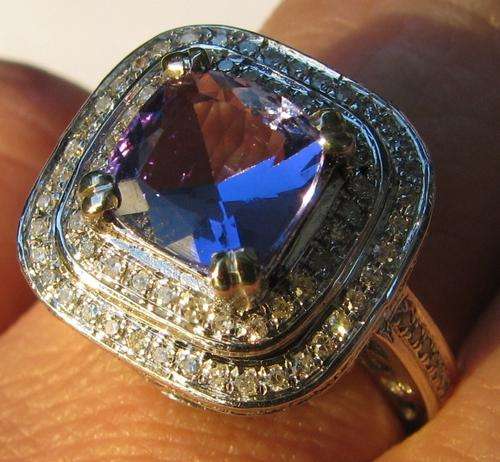 ***R43 000*** 2.80 CT REAL DIAMOND AND TANZANITE SET IN 14CT GOLD