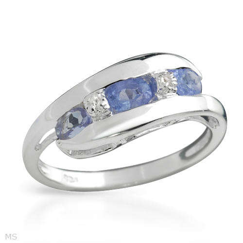 ***R3 500*** 0.51ctw Genuine Tanzanites and Topazes Crafted in 925 Sterling silver - size 7