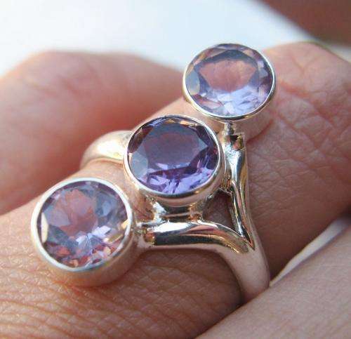 ***R1 700*** AMETHYST ROUND 925 STERLING SILVER ARTISAN RING F2855
