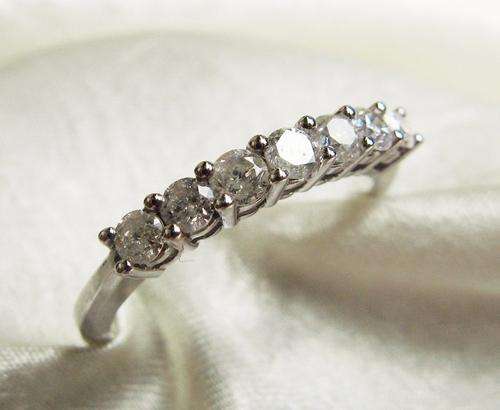 ***R28 000***A QUALITY 9CT WHITE GOLD .50 CARAT DIAMOND ETERNITY RING SIZE N