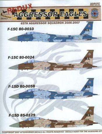 Afterburner decals - F-15 Aggressors AD 48007