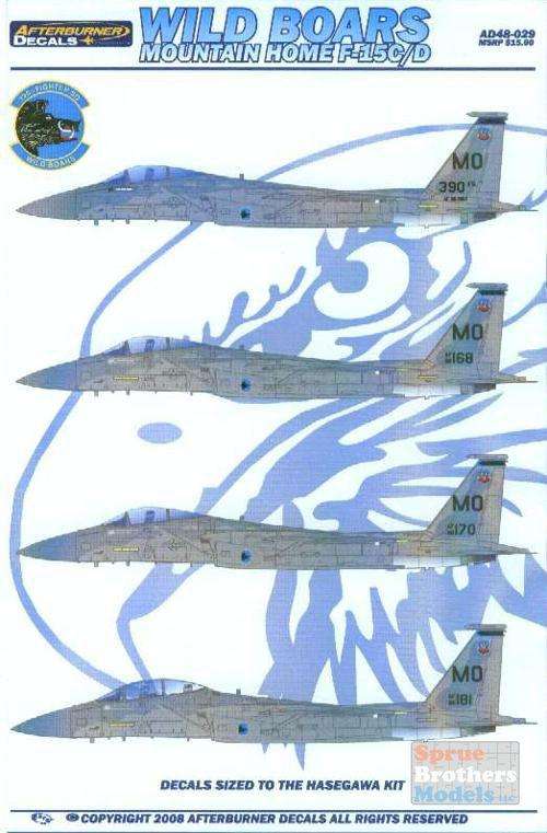 Afterburner decals - Mountain Home F15 - AD 48029