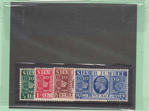 Great Britain 1935 Silver Jubilee set of 4 stamps Unmounted Mint