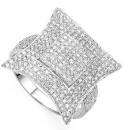 STUNNING 14KT WHITE GOLD AND DIAMOND DRESS RING