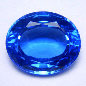 19.32ct. Deep Blue Quartz IF VVS ( NATURAL UNTREATED)