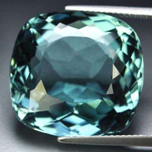 29.45ct. STUNNING PALE BLUE QUARTZ CUSHION GEM