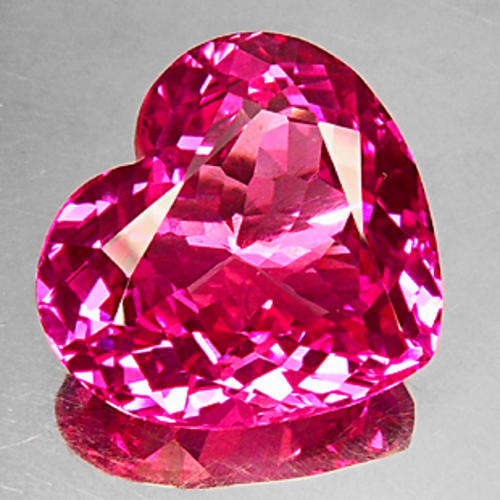 22.36ct DAZZLING!! HEART CUT PINK TOPAZ BRAZIL GEM