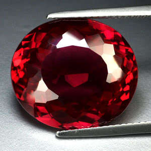 34.95ct.AWESOME BLOOD RED RUBY OVAL LOOSE GEM