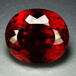 24.25ct.AWESOME BLOOD RED RUBY OVAL GEM