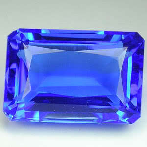 23.95ct. TANZANITE BLUE QUARTZ OCTAGON GEM