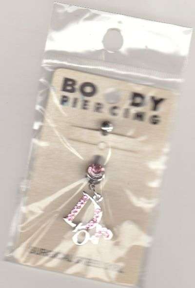 PINK CRISTIAN DIOR BELLY RING