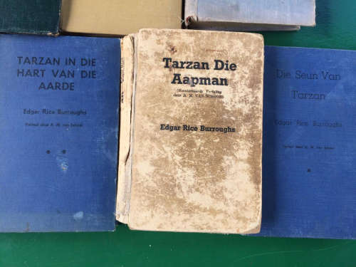 Rare 11 First edition Tarzan books in Afrikaans(1948)bid per book to take lot.