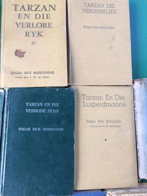 Rare 11 First edition Tarzan books in Afrikaans(1948)bid per book to take lot.