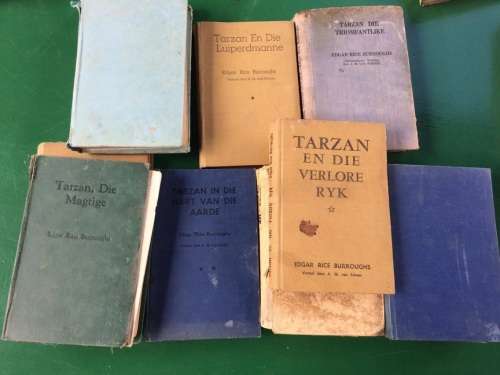 Rare 11 First edition Tarzan books in Afrikaans(1948)bid per book to take lot.