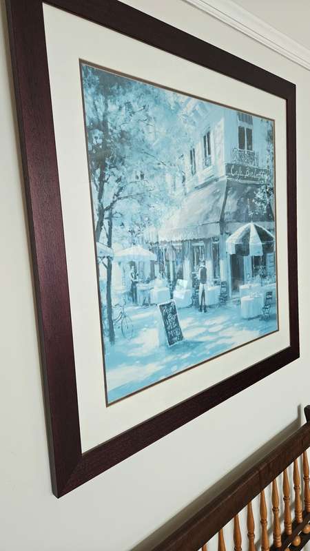 Large framed street scene print