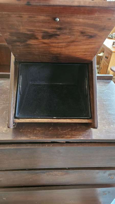 Wooden Edwardian coal scuttle