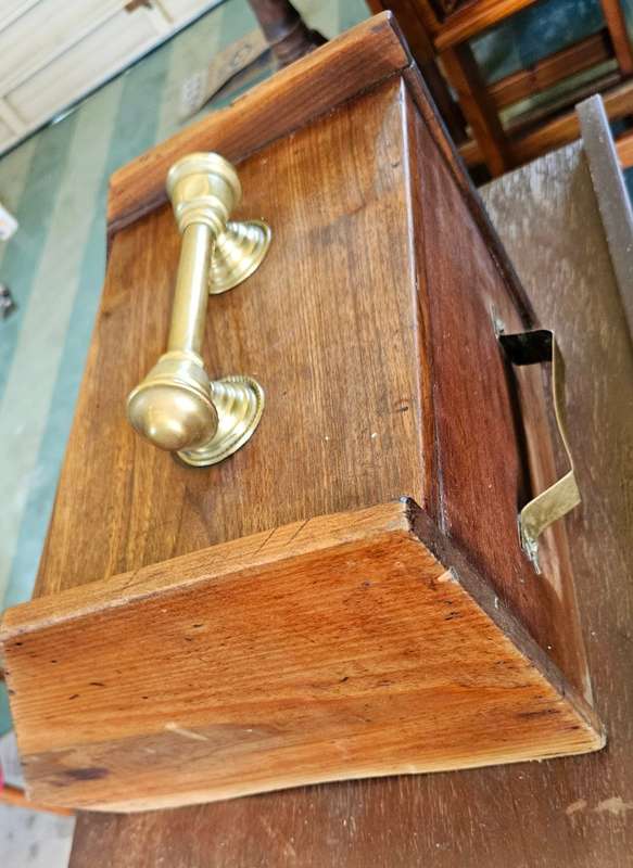 Wooden Edwardian coal scuttle