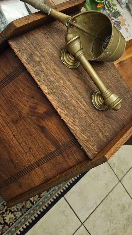 Wooden Edwardian coal scuttle