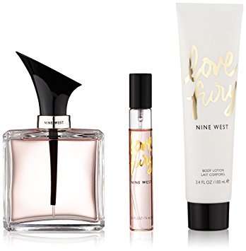 Nine West Love Fury EDP 100ml & Body Lotion 100ml & EDP 15ml Purse Spray For Her Gift Set