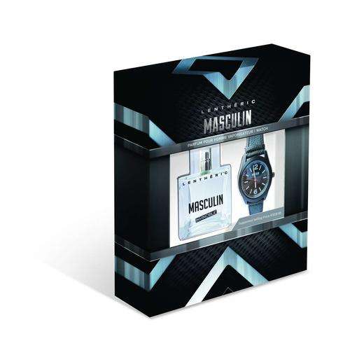 Lentheric Masculine Invincible 100ml EDT & Watch Gift Set - Free Postage