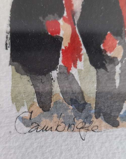 ORIGINAL WATER COLOUR BY DEREK ABEL . A WELL KNOWN ARTIST
