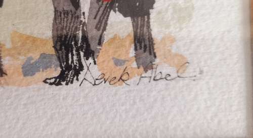 ORIGINAL WATER COLOUR BY DEREK ABEL . A WELL KNOWN ARTIST