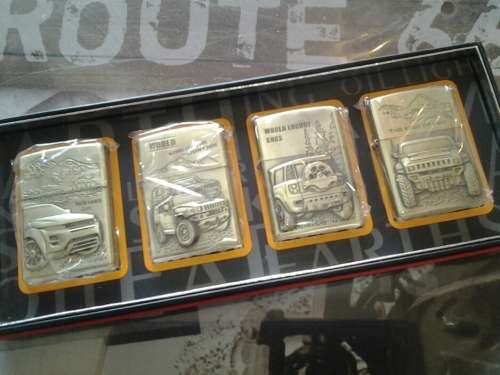 King of 4 x 4 World , 4 pc Lighter set, Zippo type